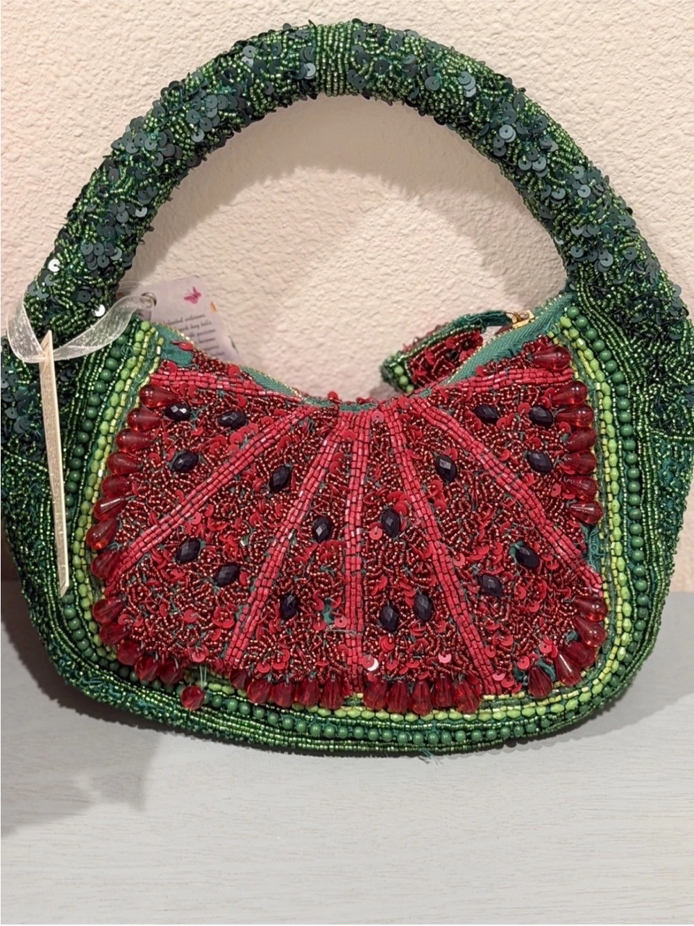 Handcrafted in India Watermelon
Beaded Bag Bead Seeds Tik Tok Viral
NWT - Picture 6 of 10